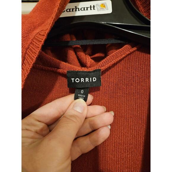 Torrid Plus Size Hooded Long Sleeve Tie Front Cardigan - Picture 4 of 9